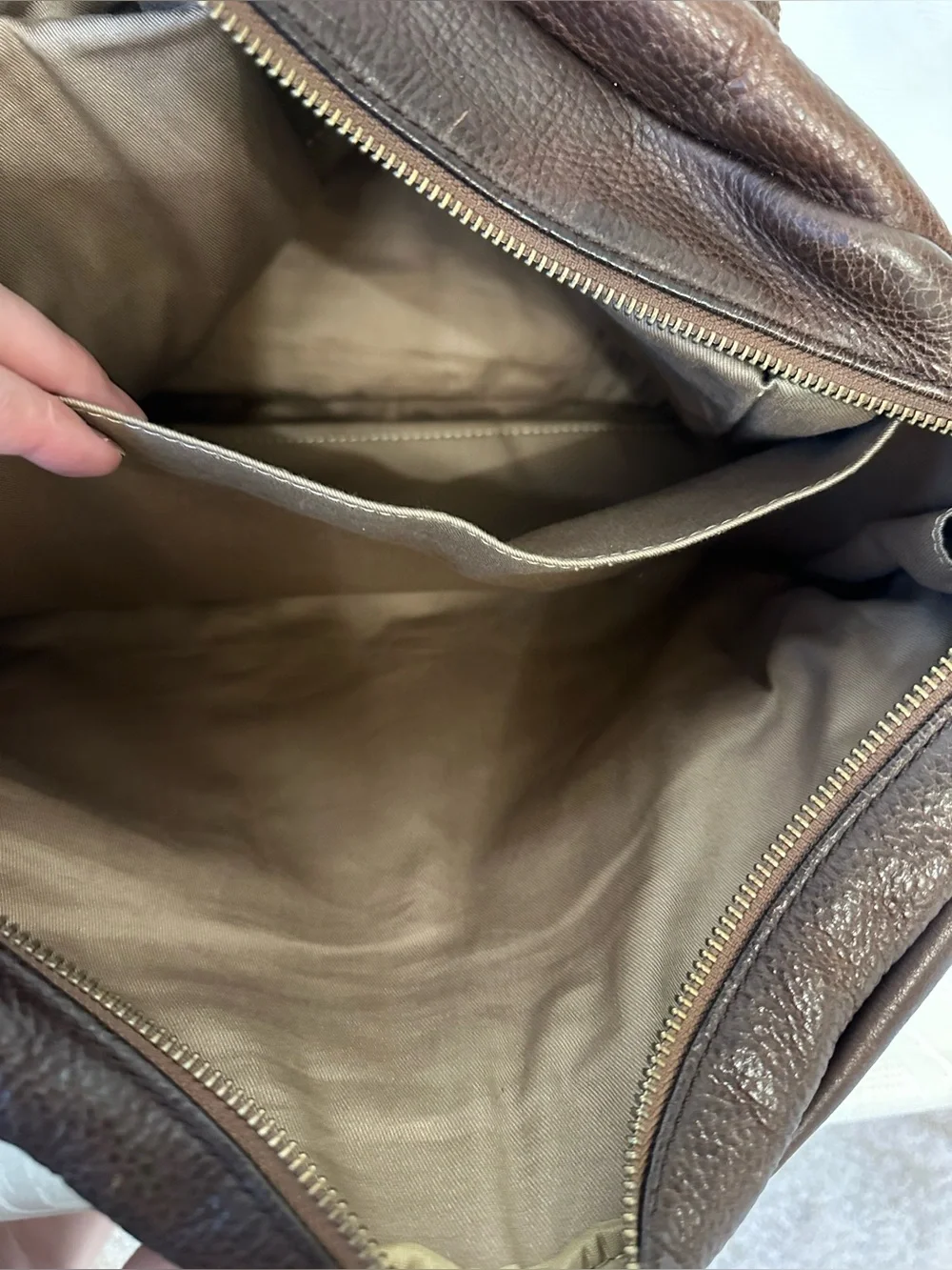 Vintage L.L. Bean Brown Leather Laptop Briefcase Shoulder Bag Utility Preppy